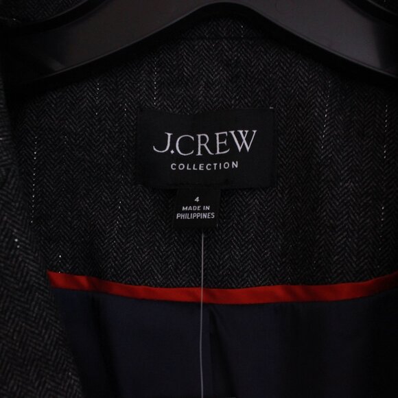 J. Crew Collection Nipped-in Blazer in Pinstripe Italian Wool Metallic Threads - Picture 4 of 15